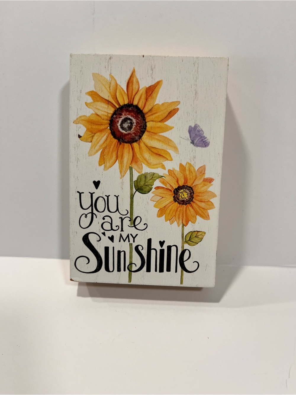 The Spring Shop Yellow Sunflower 'You Are My Sunshine' Wall Plaque
